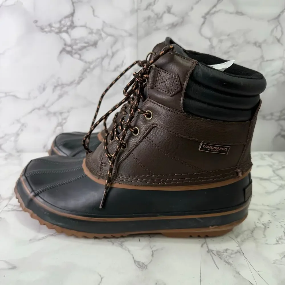 London Fog Men’s Winter Boots sz 8 Snow Waterproof NEW #M354